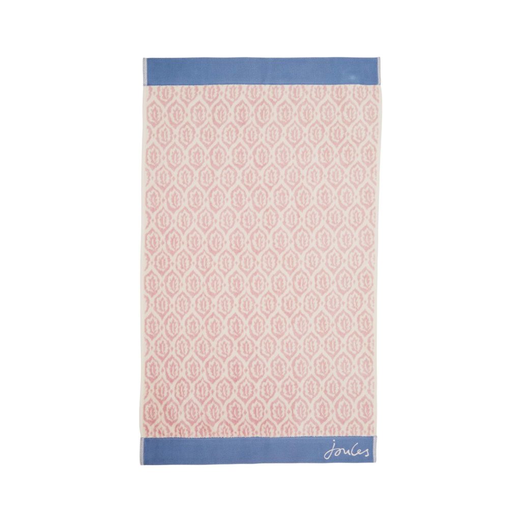 Joules Leaf Trellis Bath Sheet, Pink