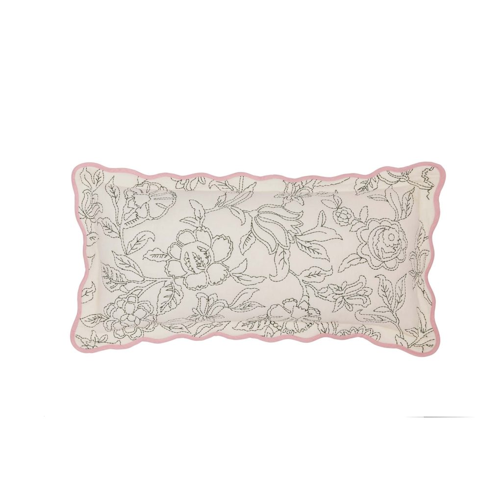 Joules Juliette Rice Stitch Cushion 30cm x 60cm, Creme