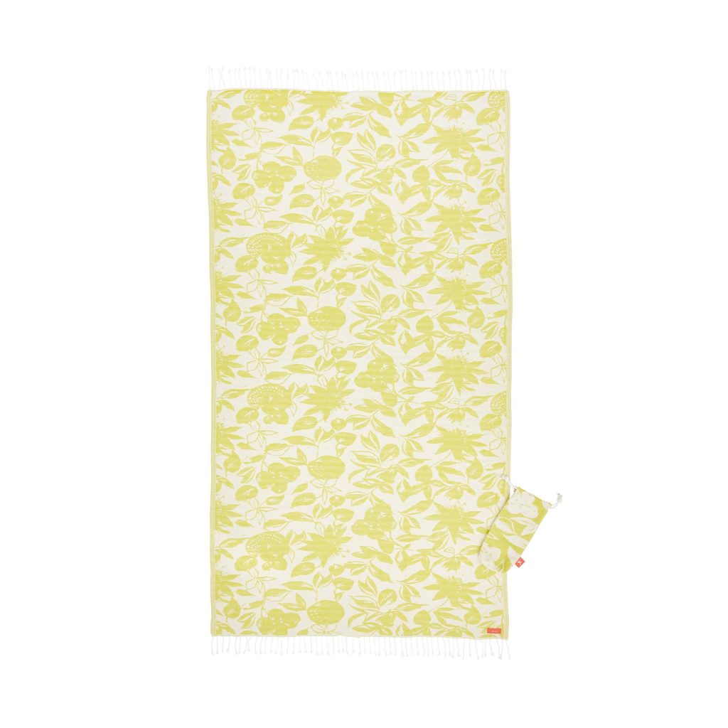 Joules Fruity Floral Turkish Towel, Yellow