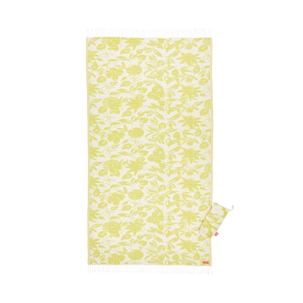 Joules Fruity Floral Turkish Towel Yellow | Bed Sava