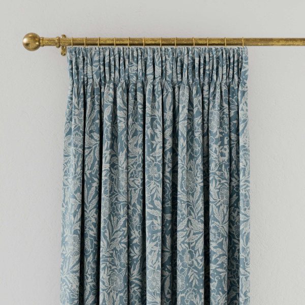 Joules Twilight Ditsy Lined Curtains 90 x 54 Duck Egg | Bed Sava