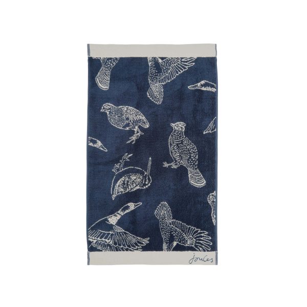 Joules Wild Fowl Hand Towel Royal Blue | Bed Sava