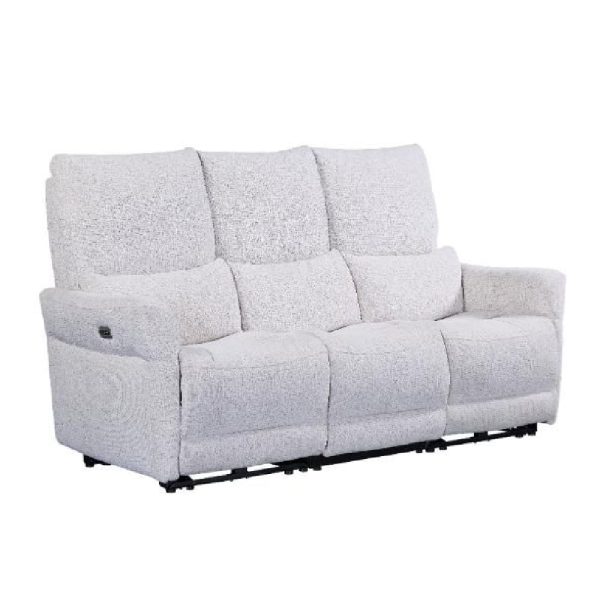 Juneau Fabric Recliner 3 Seater Sofa In Biscuit | Bed Sava