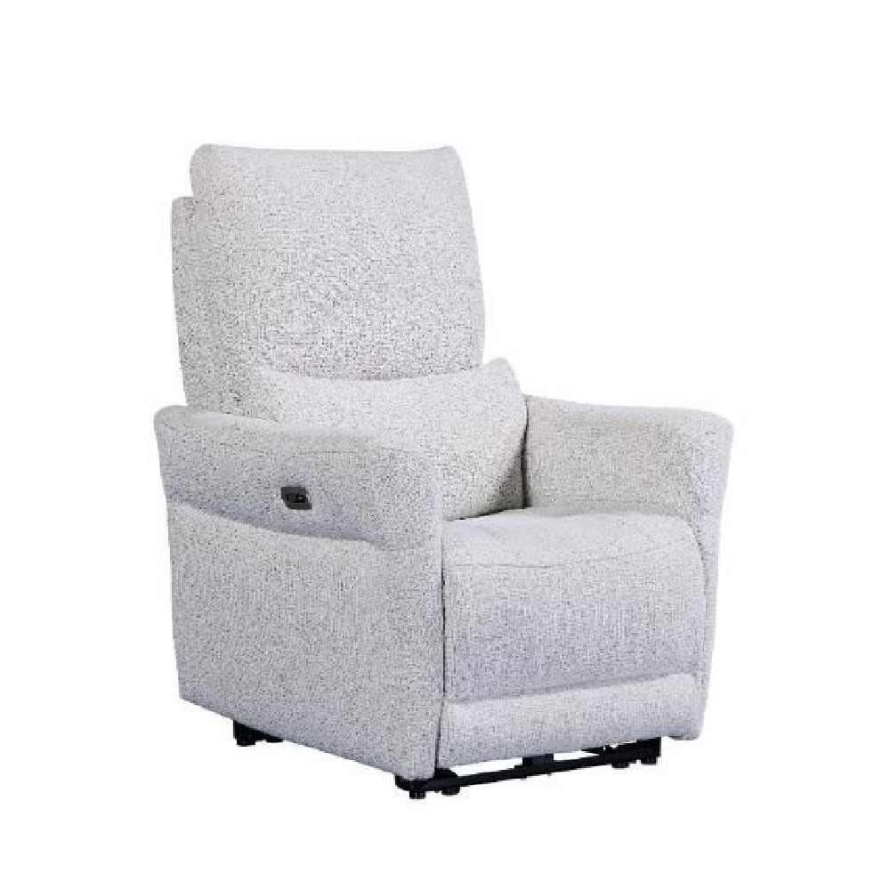 Juneau Fabric Recliner 1 Seater Sofa In Biscuit