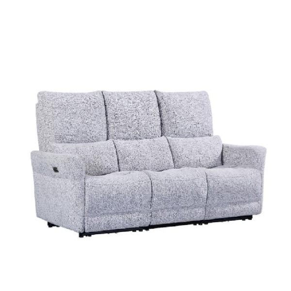 Juneau Fabric Recliner 3 Seater Sofa In Dove | Bed Sava