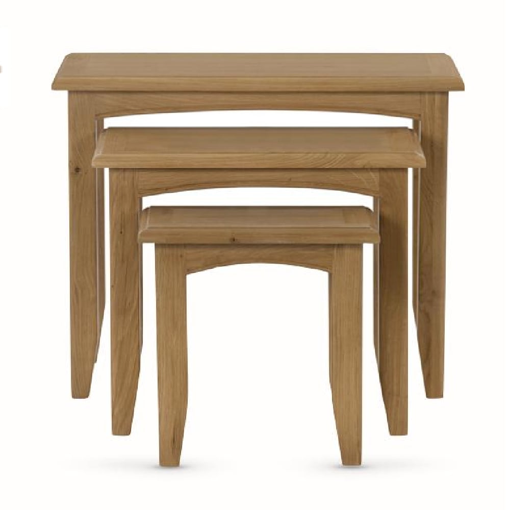 Kamiah Wooden Nest Of 3 Tables In Oak