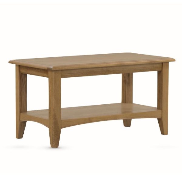 Kamiah Wooden Rectangular Coffee Table In Oak | Bed Sava