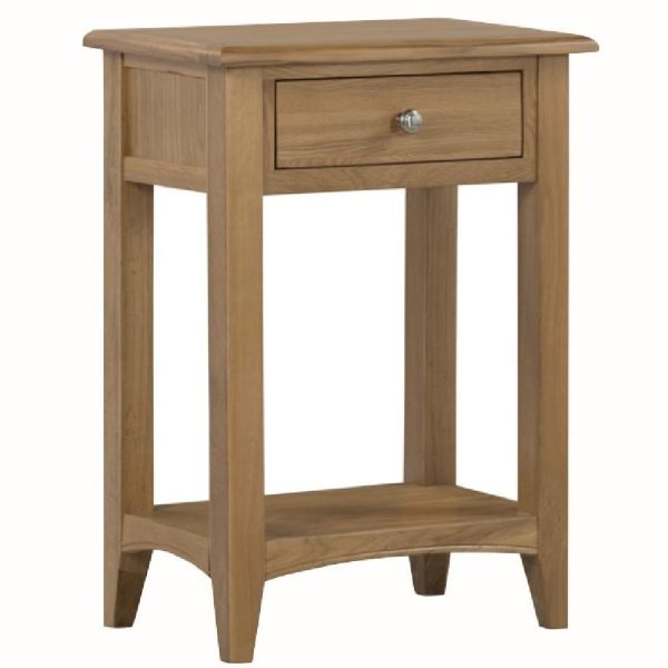 Kamiah Wooden Telephone Table With 1 Drawer In Oak | Bed Sava