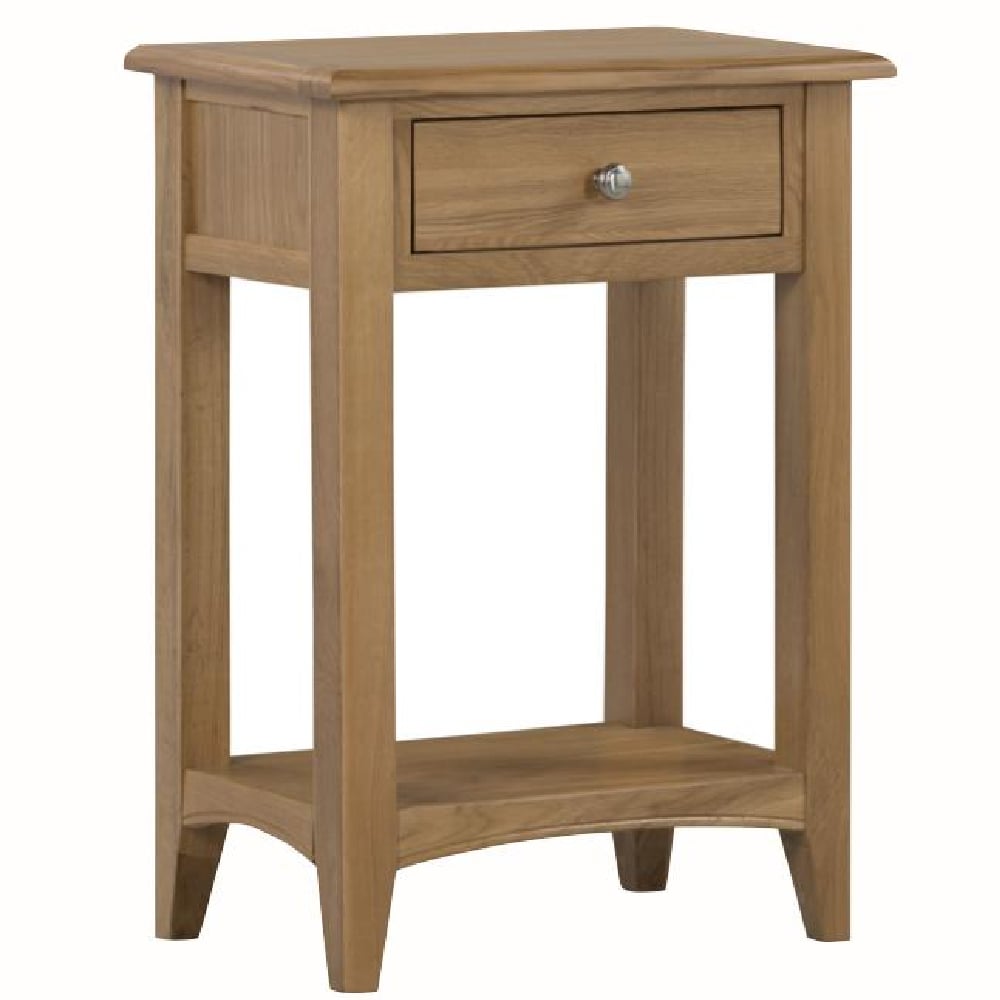 Kamiah Wooden Telephone Table With 1 Drawer In Oak