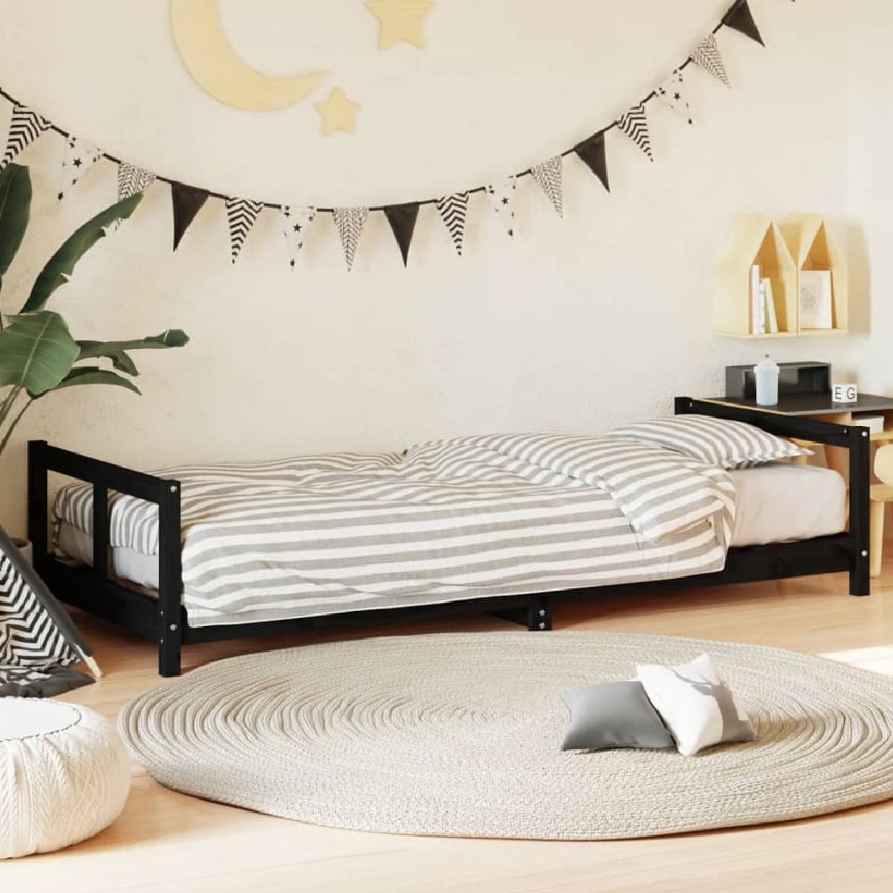 Katonah 80x200cm Wooden Children Bed In Black