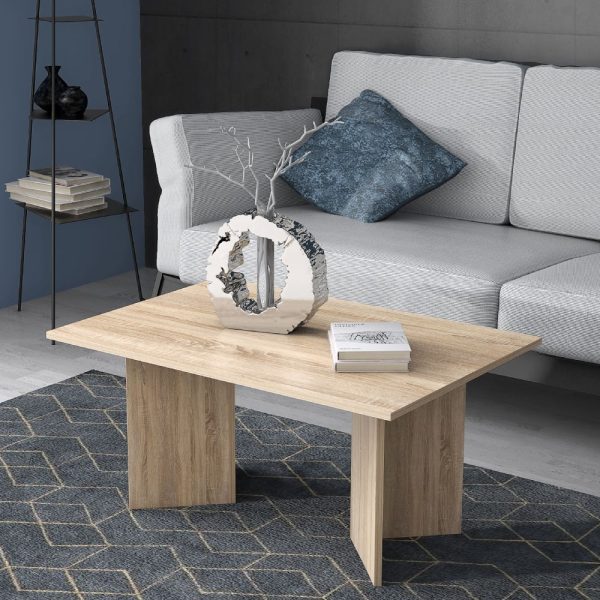 Keizer Wooden Coffee Table Rectangular In Sonoma Oak | Bed Sava