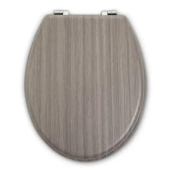 Kelant Wooden Toilet Seat In Grey | Bed Sava
