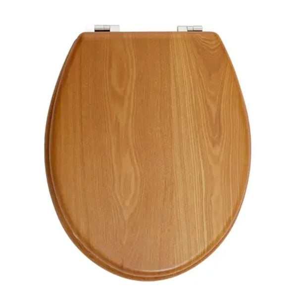 Kelant Wooden Toilet Seat In Light Oak | Bed Sava