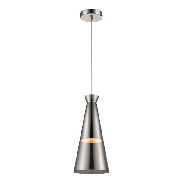 Kentish Smoked Grey Shade Pendant Light In Chrome | Bed Sava