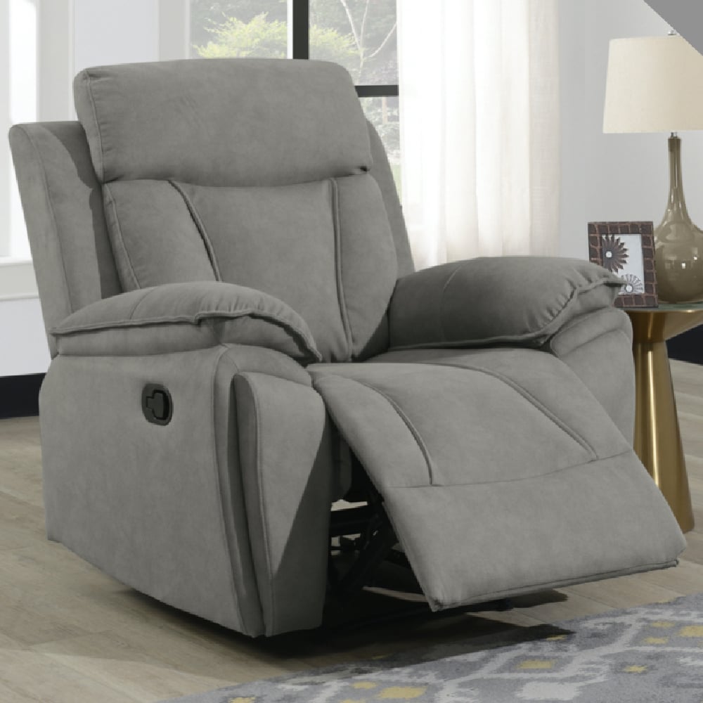 Killeen Fabric Recliner 1 Seater Sofa In Grey