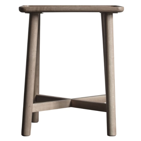 Kinghamia Wooden Square Side Table In Grey | Bed Sava