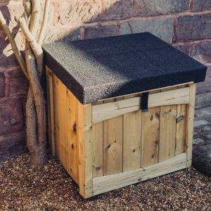Knoxville Wooden Outdoor Storage Box In Natural | Bed Sava