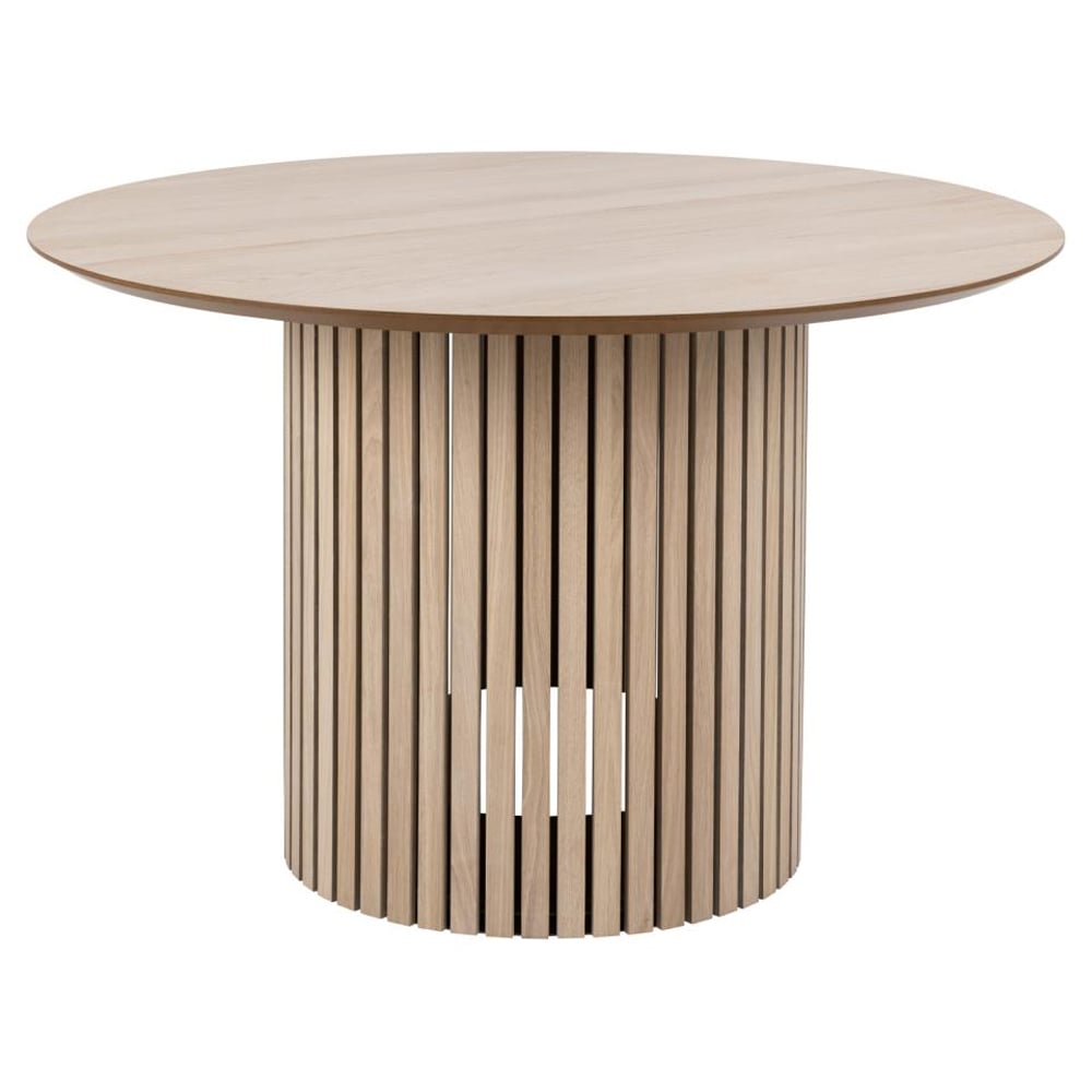 Labasa Wooden Round Dining Table In White Oak