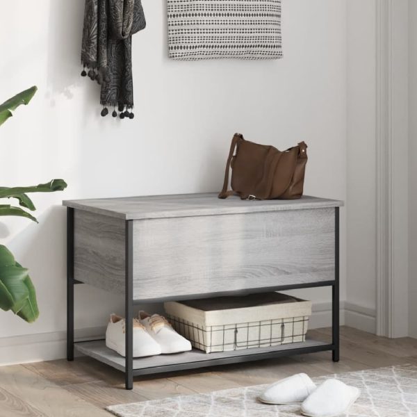Lacey Wooden Small Shoe Storage Bench In Grey Sonoma | Bed Sava
