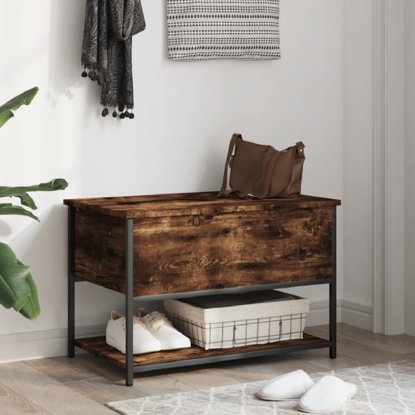 Lacey Wooden Small Shoe Storage Bench In Smoked Oak | Bed Sava