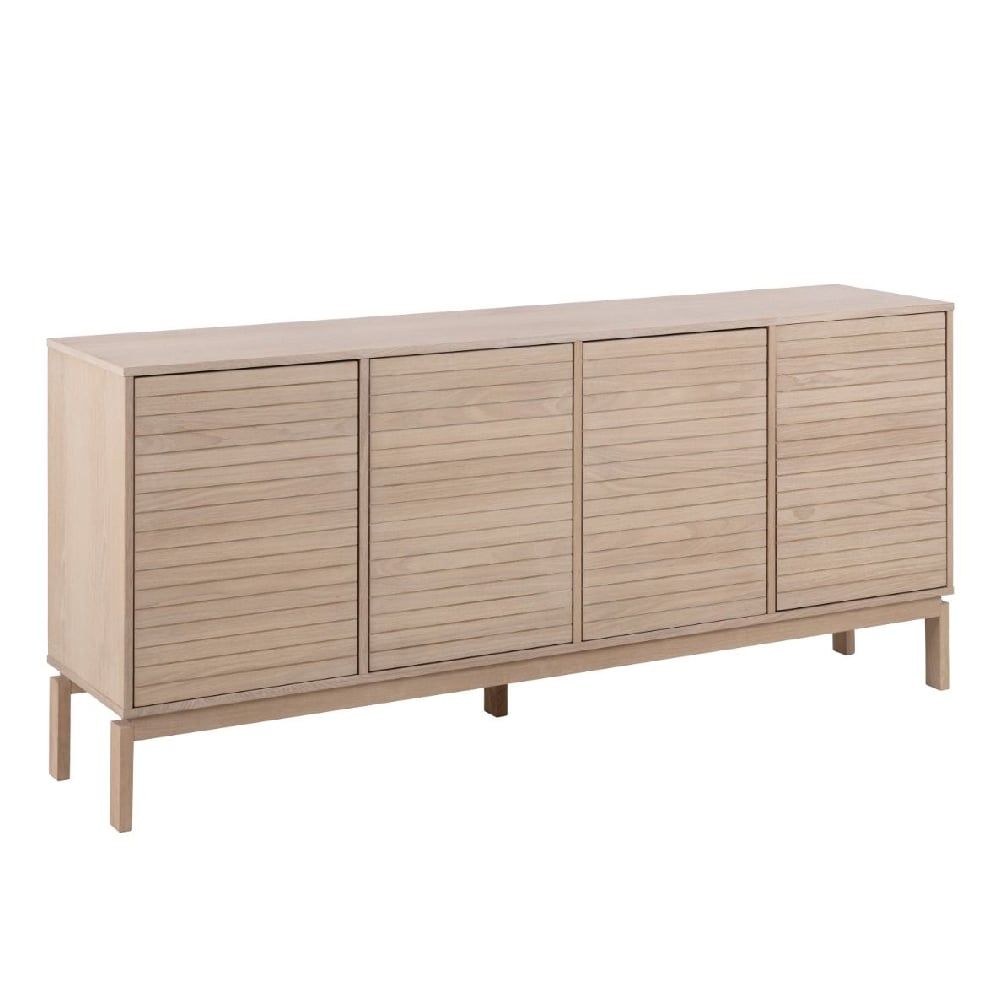 Lacey Wooden Storage Cabinet With 4 Doors In White Oak