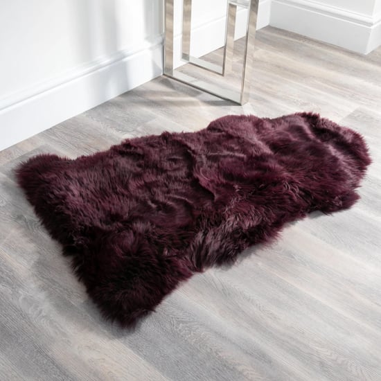 Ladson Sheepskin Rug In Purple | Bed Sava