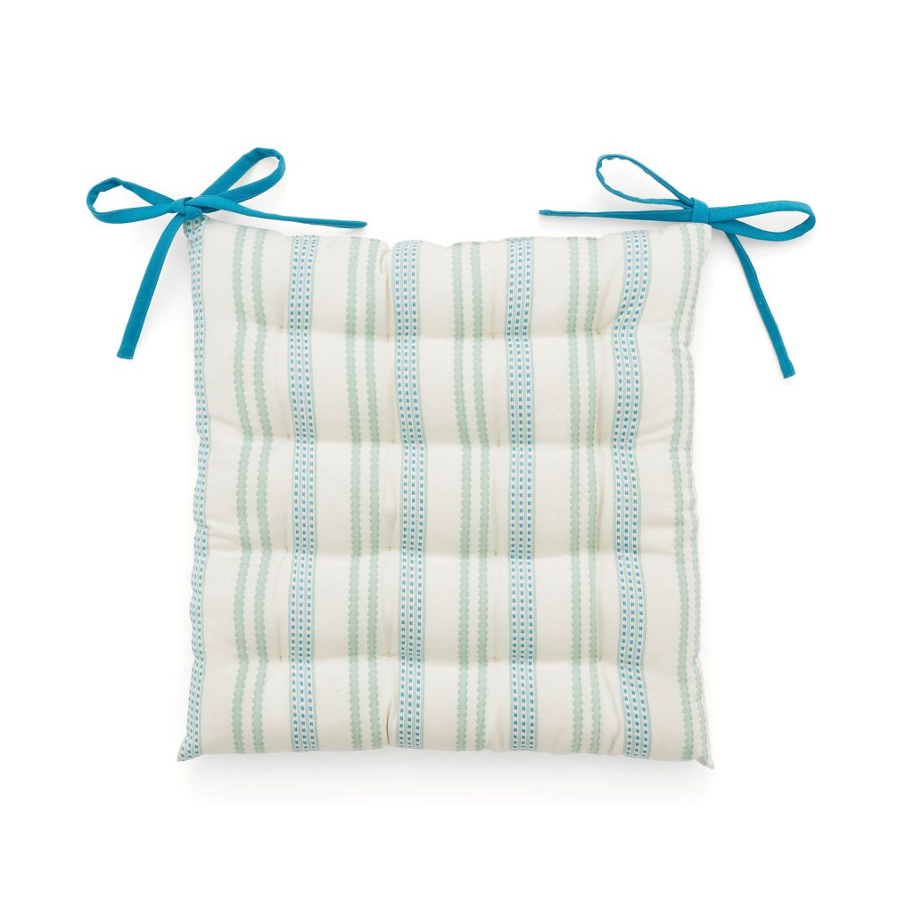 Land & Shore Ticking Stripe Seat Pad, Green