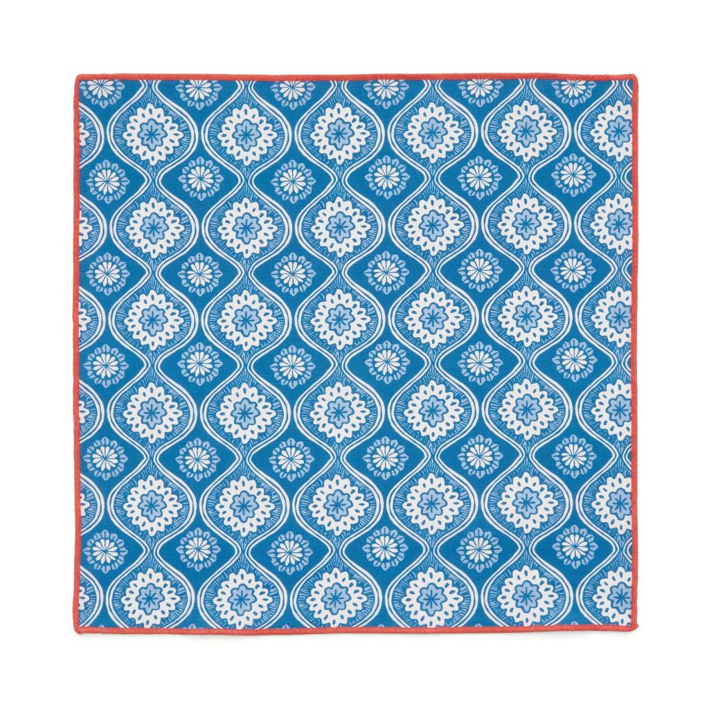 Land & Shore Achill Napkins, Blue/Red