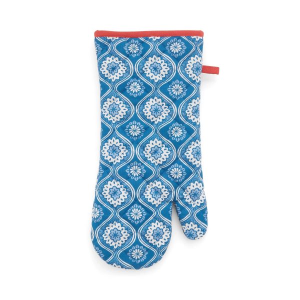 Land  Shore Achill Single Oven Glove BlueRed | Bed Sava