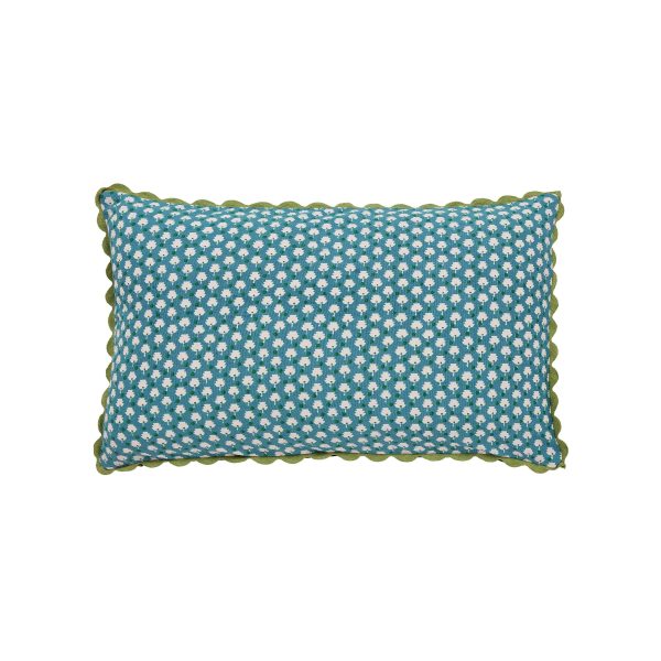 Land  Shore Bramble Cushion 40cm x 60cm Green | Bed Sava