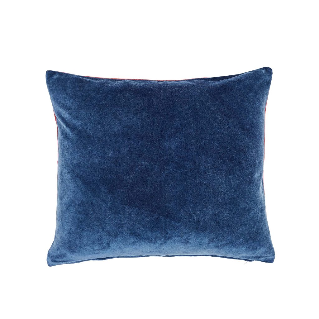 Land & Shore Narin Cushion 45cm x 45cm, Blue/Red