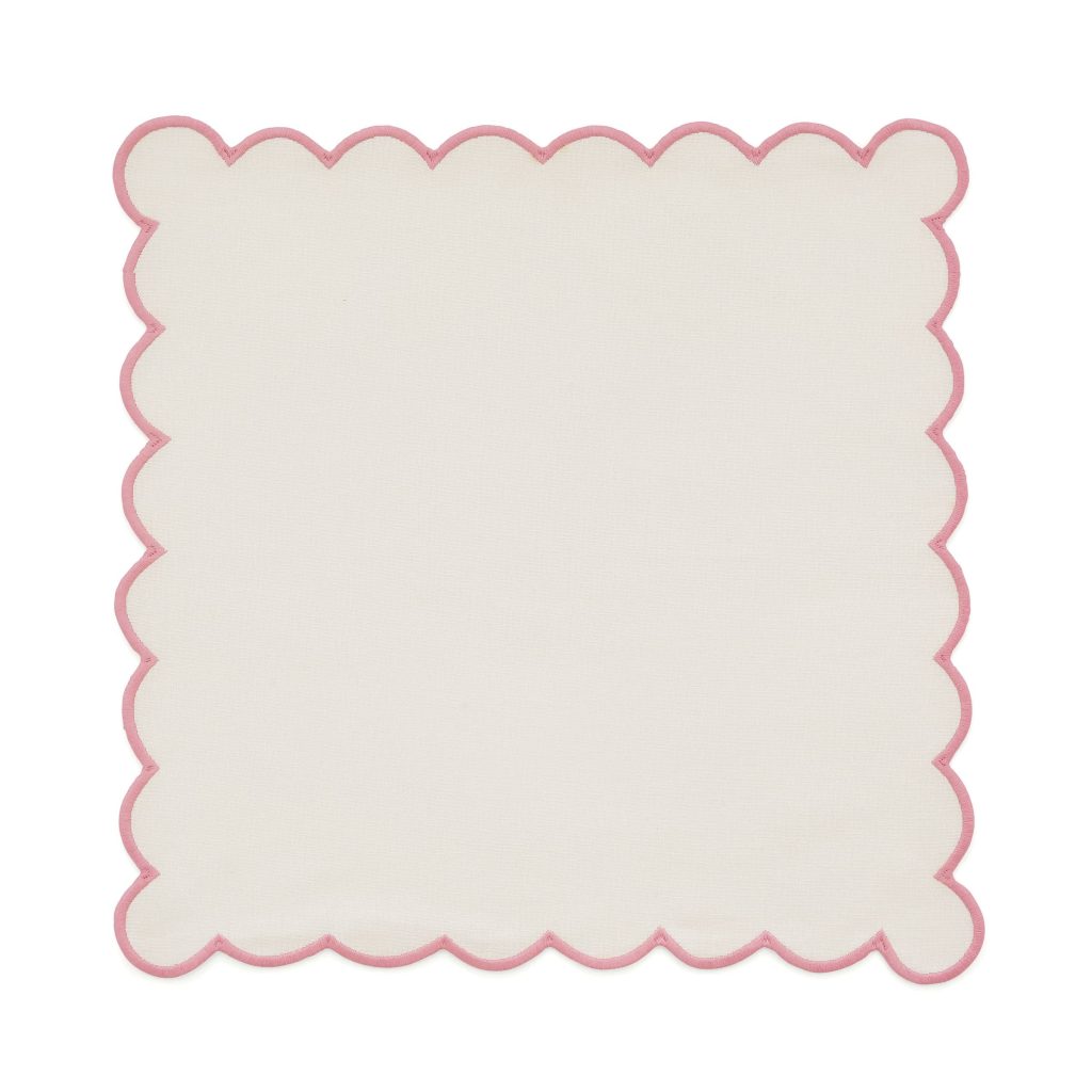 Land & Shore Scallop Trim Napkins, Multi