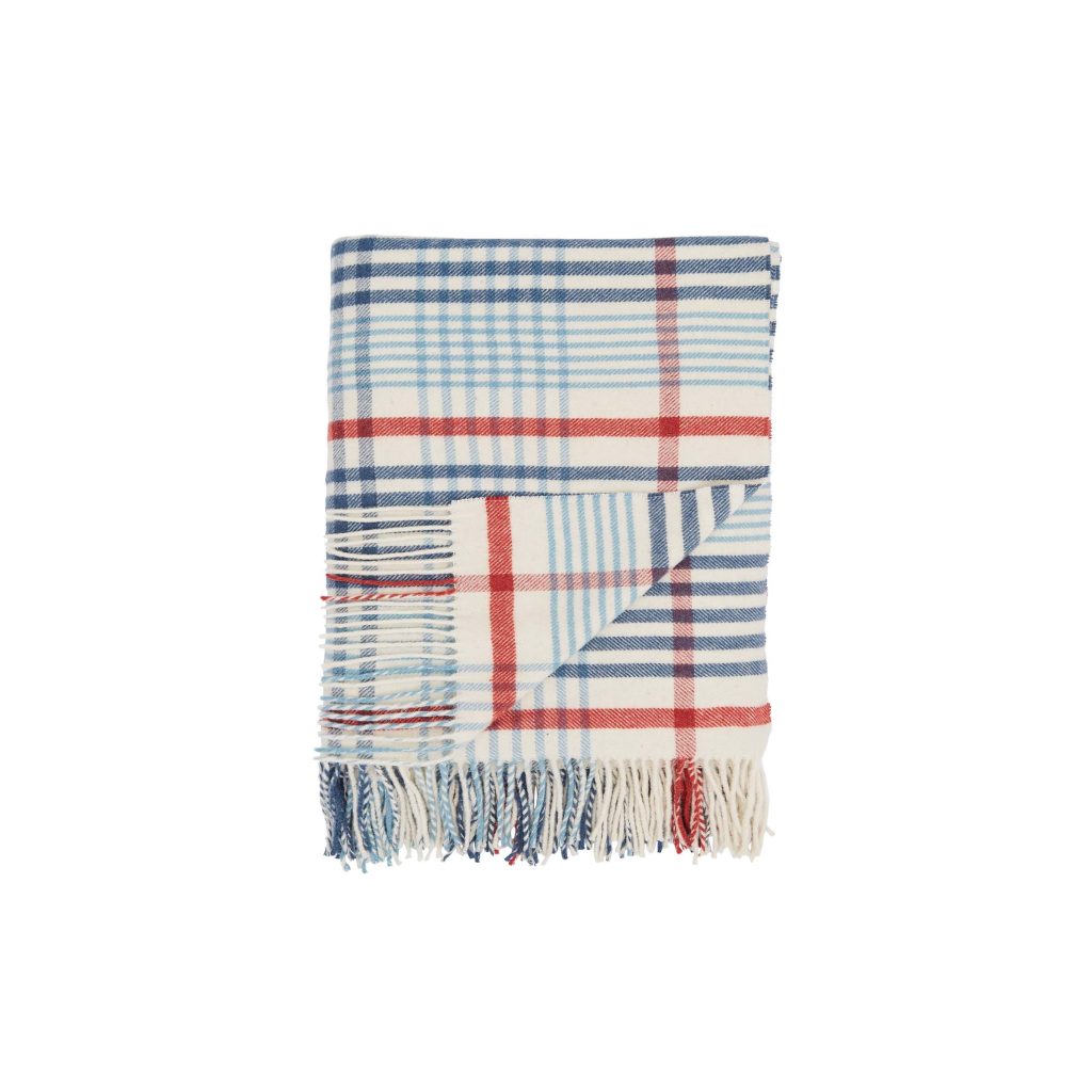 Land & Shore Picnic Check Throw, Blue/Red