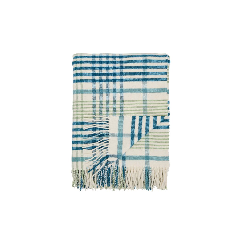 Land & Shore Picnic Check Throw, Green