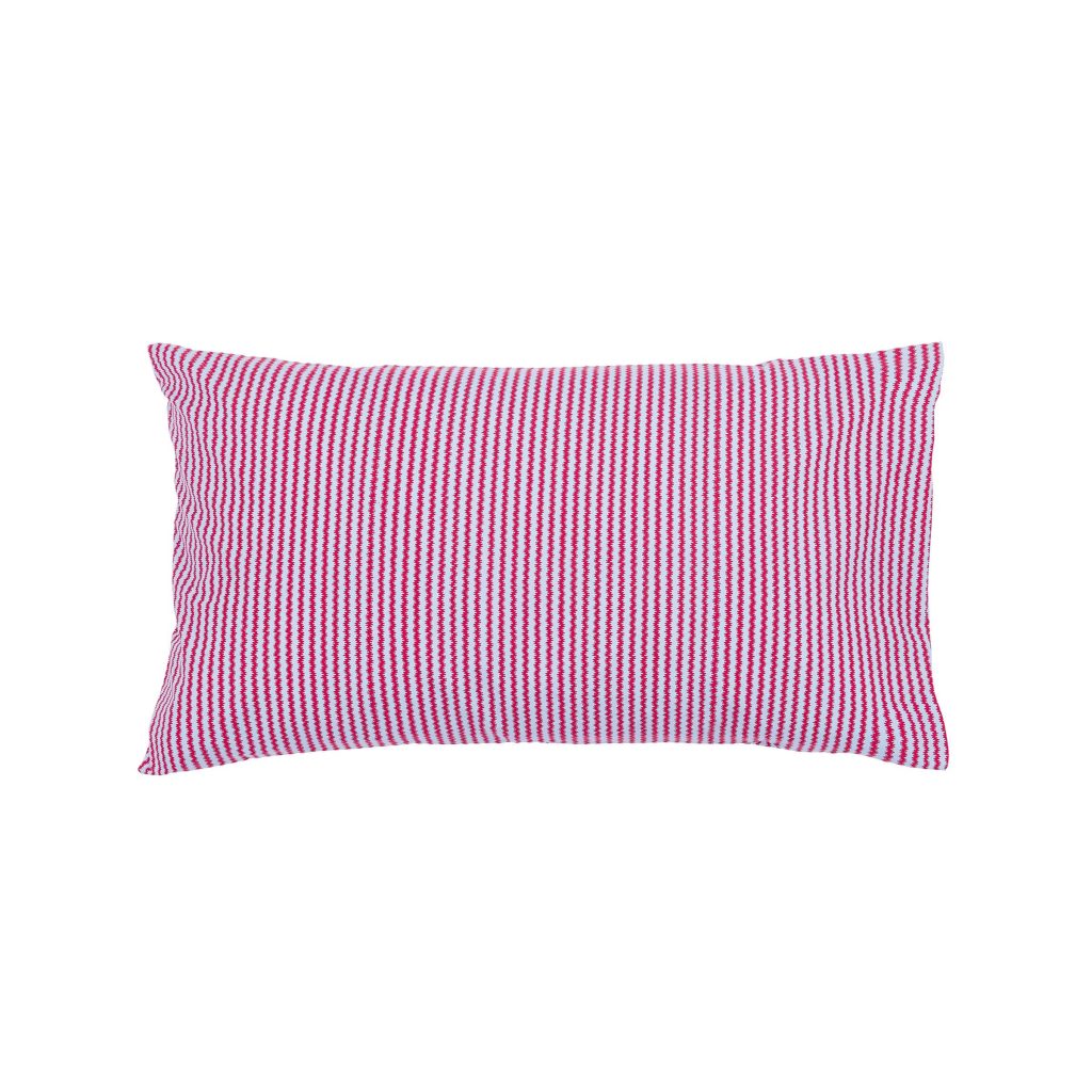Land & Shore Rowallane Pair of Standard Pillowcases, Blue/Red