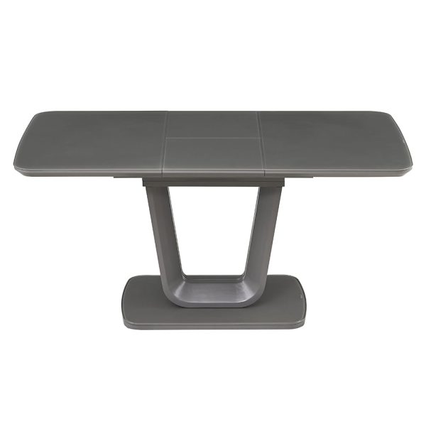 Langley Wooden Small Extending Dining Table In Graphite | Bed Sava