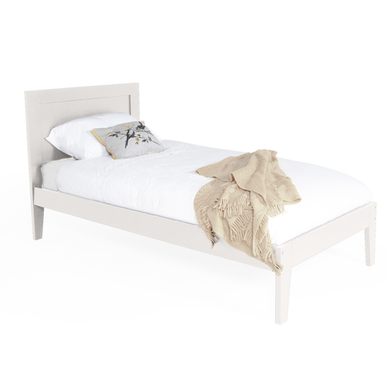 Lanus Wooden Single Bed In Taupe | Bed Sava