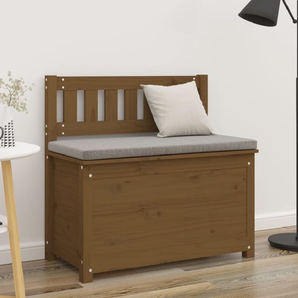 Laval Wooden Small Hallway Storage Seating Bench In Honey Brown | Bed Sava