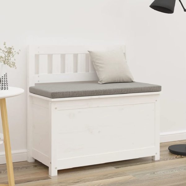 Laval Wooden Small Hallway Storage Seating Bench In White | Bed Sava