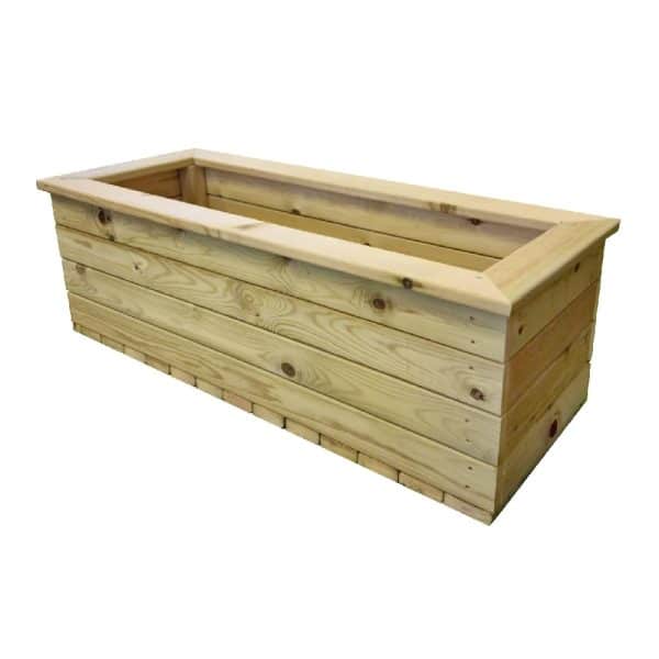 Ledyard Wooden Rectangular Planter In Natural | Bed Sava