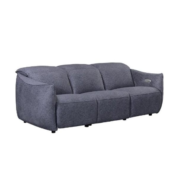 Leiria Fabric Recliner 3 Seater Sofa In Anthracite | Bed Sava