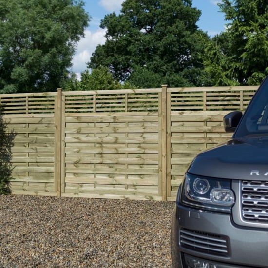 Llanelli Set Of 3 Wooden 6x5 Screen In Natural Timber