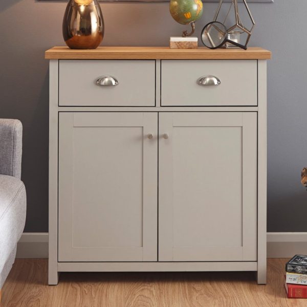 Loftus Wooden Sideboard With 2 Doors 2 Drawers In Grey And Oak | Bed Sava