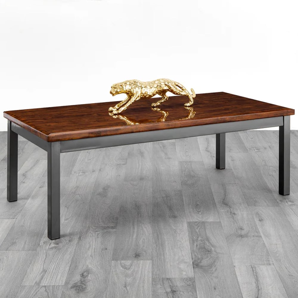 Lore High Gloss Coffee Table In Brown Marble Effect