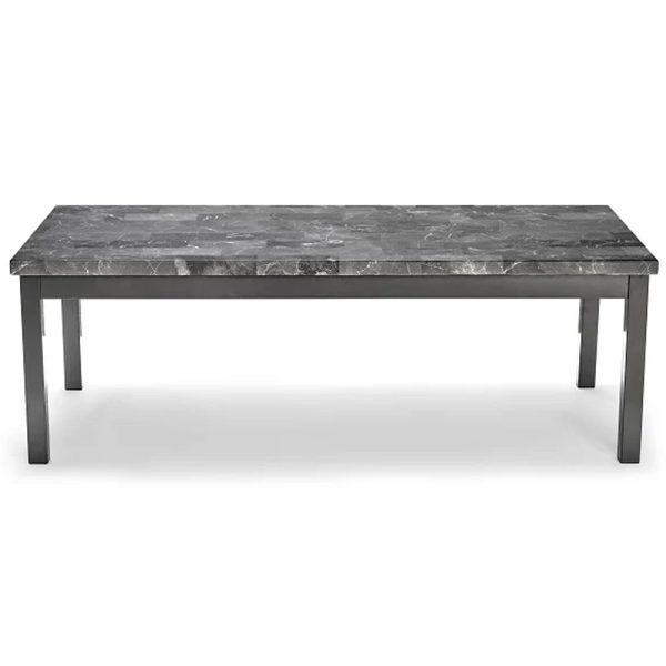 Lore High Gloss Coffee Table In Grey Marble Effect | Bed Sava