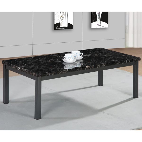 Lore High Gloss Coffee Table In Wenge Marble Effect | Bed Sava