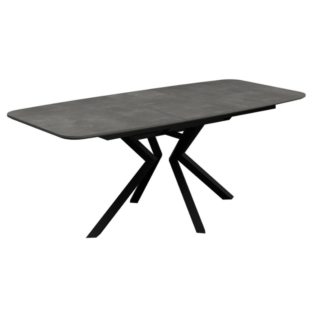 Loreto Wooden Extending Dining Table In Grey Marble Effect
