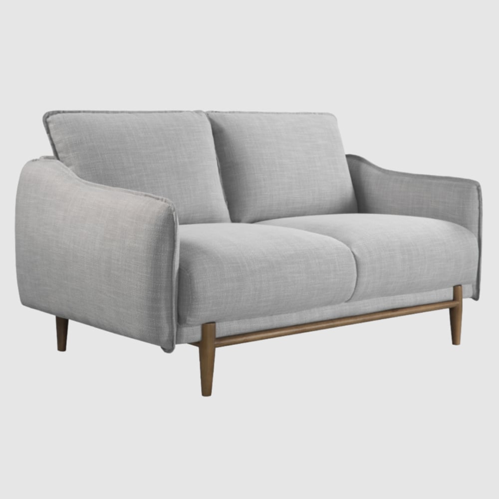 Louisburg Fabric 2 Seater Sofa In Silver Grey