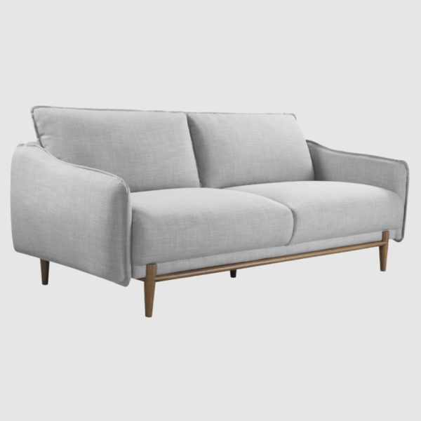 Louisburg Fabric 3 Seater Sofa In Silver Grey | Bed Sava