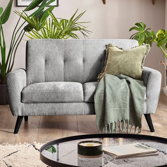Macia Mobus Fabric 2 Seater Sofa In In Dove Grey
